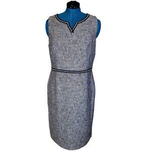 Talbots Dress Sheath women's 14 Tweed Sleeveless Lined Workwear Old Money New